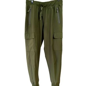 2 pairs womens LJBJN lightweight green pants joggers size L